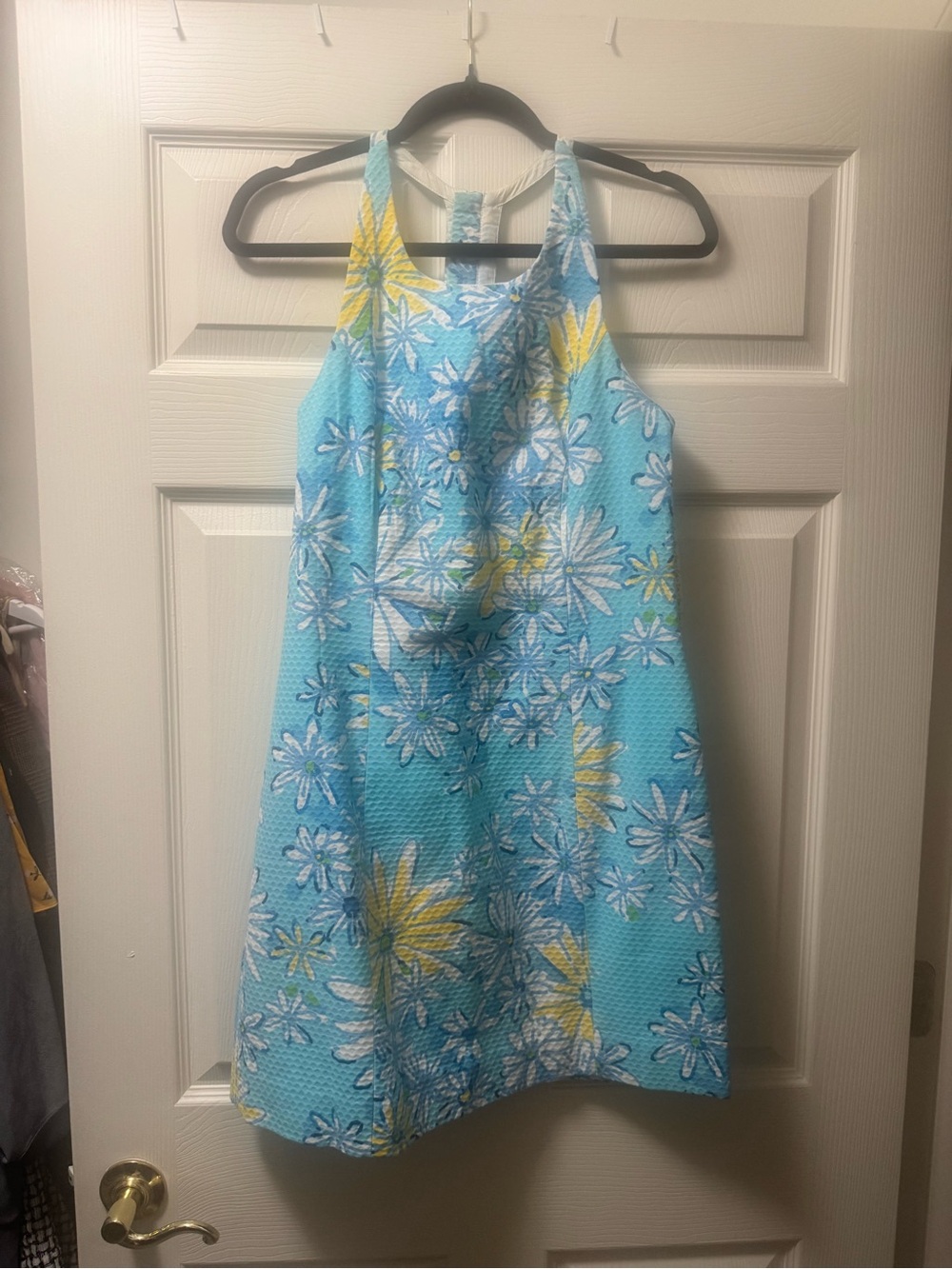 Lilly Pulitzer Blue Floral Halter Mini Dress
